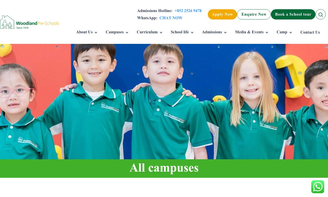 Screenshot of the Home Page of THE WOODLAND BEACHSIDE PRE-SCHOOL